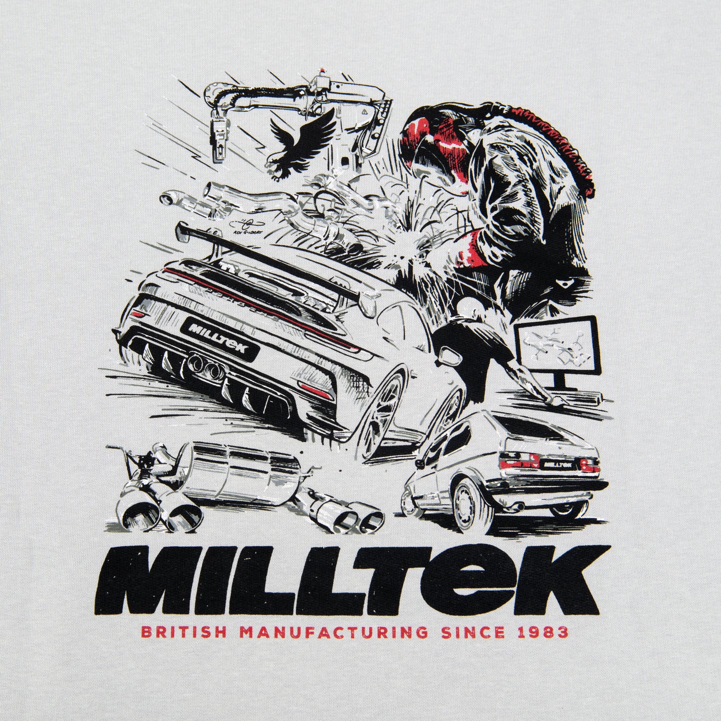 Milltek Light Grey Hoodie (Summer Edition)